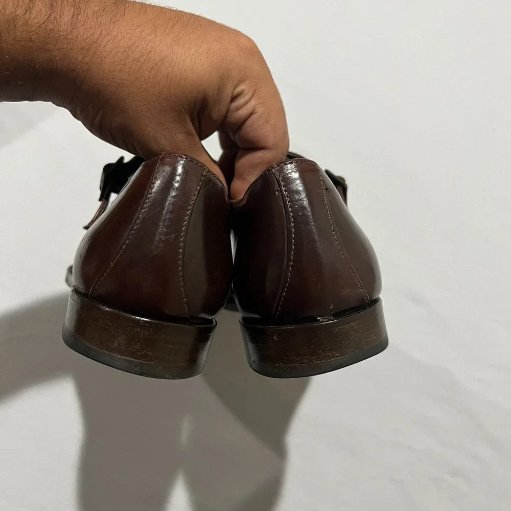 To Boot New York Mens Brown Adam Derrick Double Monk Strap Dress Shoes Size 8.5